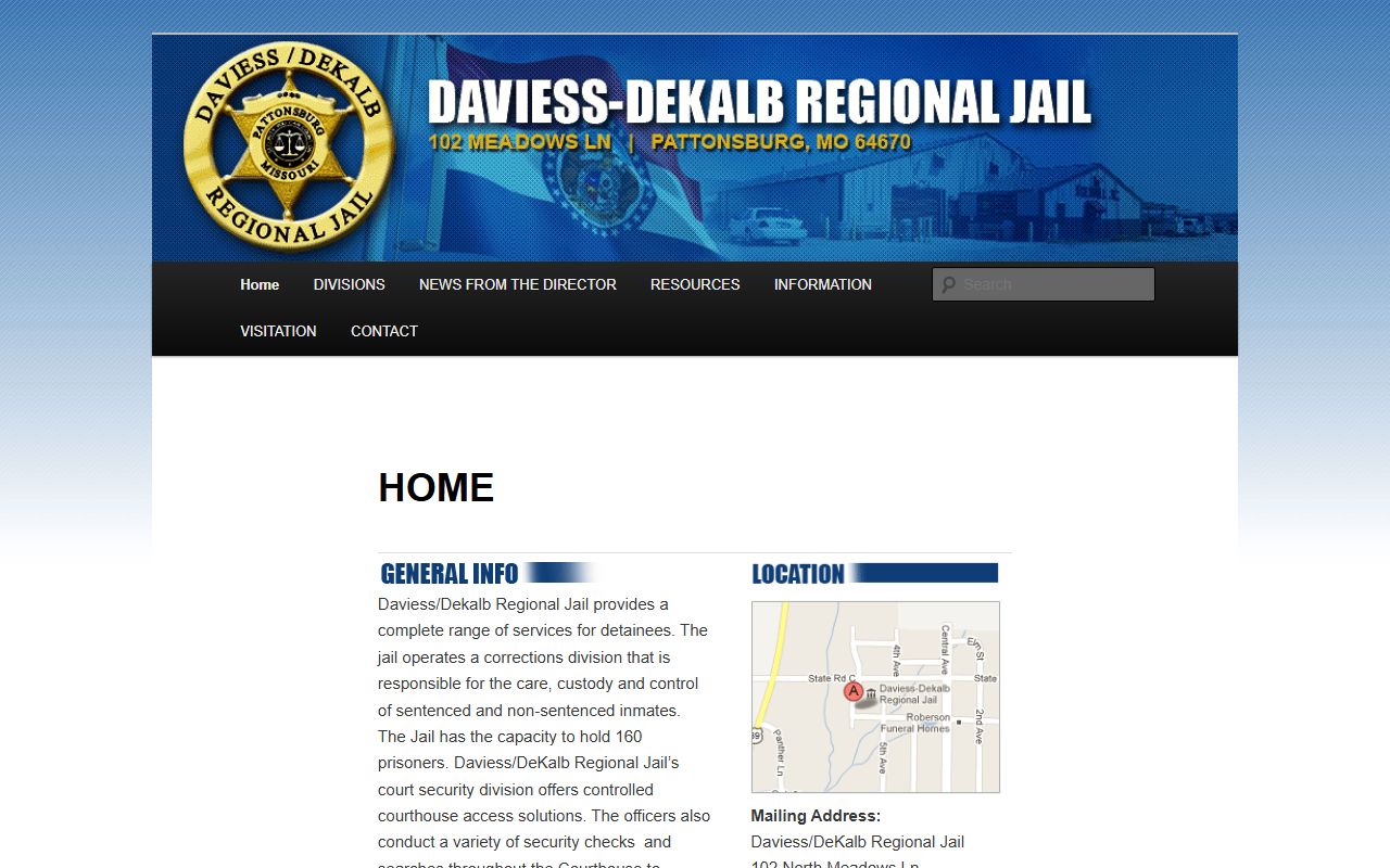 Daviess DeKalb Regional Jail detainee search for booking reports