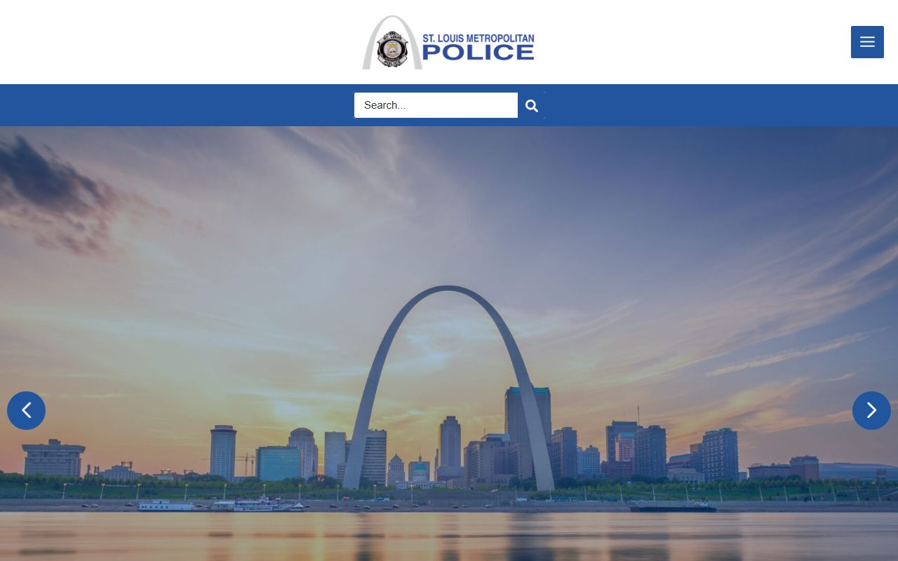 SLMPD homepage for St. Louis city booking reports